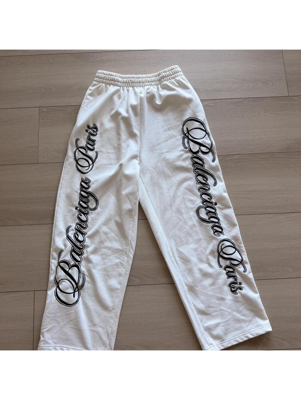Balenciaga Men's White and Multi Joggers-tracksuit